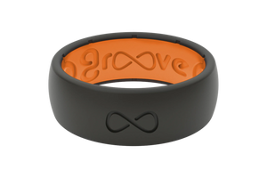 SOLID MIDNIGHT BLACK & ORANGE RING